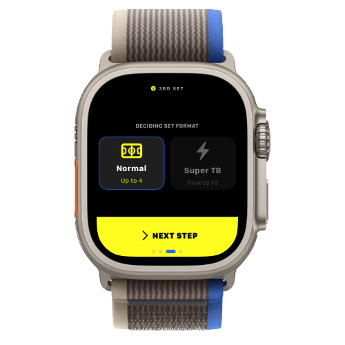 Padel Point 自定义比赛，经典计分，决胜盘赛制，Apple Watch