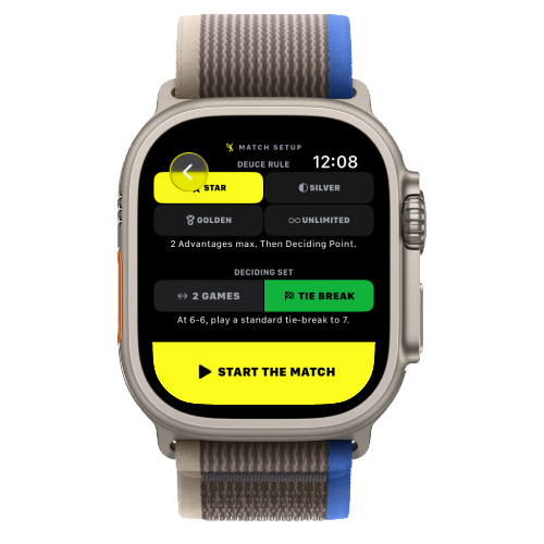 Padel Point 比赛设置，Apple Watch