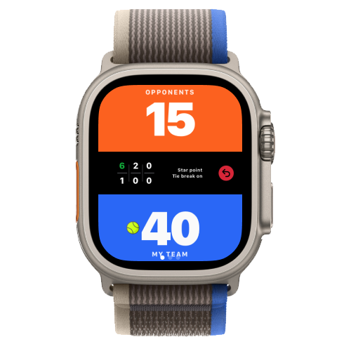 Padel Point，你的队伍左侧发球手，Apple Watch