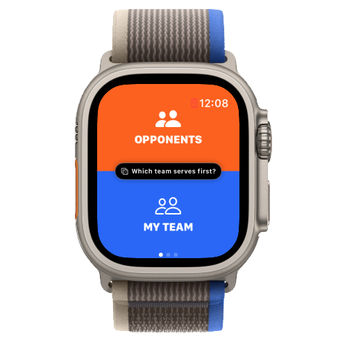Padel Point 发球队伍，Apple Watch
