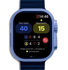 Anoter image of the Padel Point application on Apple Watch