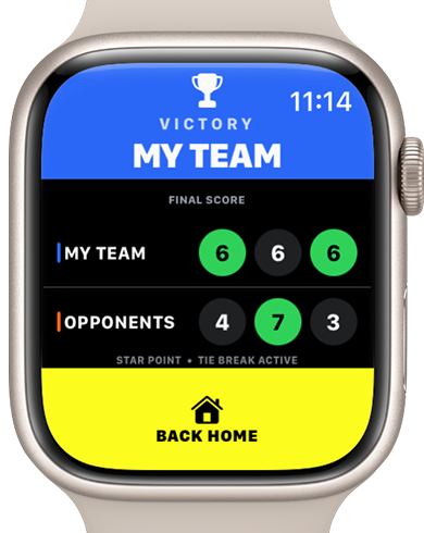 Score sync automatically to your phone